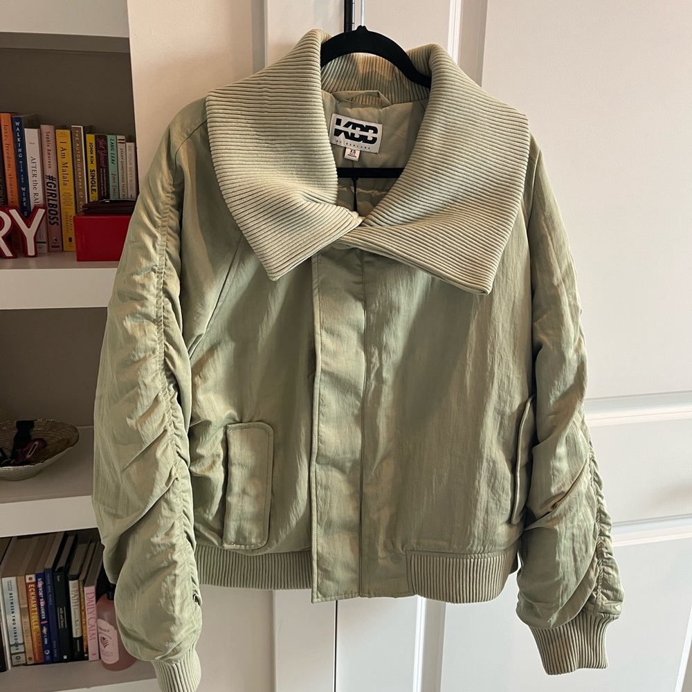 KBB by KAHLANA Women’s The Shawl Collar Jacket Olive Green (NWT) - Picture 3 of 8